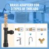 VEVOR Aquarium Vacuum Gravel Cleaner, 33 ft PVC Hose Fish Tank Vacuum Gravel Cleaner, Siphon Fish Tank Cleaner Vacuum, 3 Types of Brass Adapters