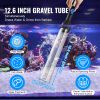 VEVOR Aquarium Vacuum Gravel Cleaner, 33 ft PVC Hose Fish Tank Vacuum Gravel Cleaner, Siphon Fish Tank Cleaner Vacuum, 3 Types of Brass Adapters