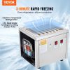 VEVOR Fried Ice Cream Roll Machine, 11" x 9.5" Stir-Fried Ice Cream Pan, Stainless Steel Rolled Ice Cream Maker with Compressor and 2 Scrapers