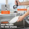 VEVOR Commercial Faucet with Pre-Rinse Sprayer, 44" Height, 8" Center, 12" Swing Spout, Wall Mount Kitchen Sink Faucet