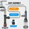 VEVOR Aquarium Vacuum Gravel Cleaner, 33 ft PVC Hose Fish Tank Vacuum Gravel Cleaner, Siphon Fish Tank Cleaner Vacuum, 3 Types of Brass Adapters