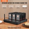 VEVOR Restaurant Pager System, Wireless 400m Long Range Lineup Waiting Queue Signal, Guest Customer Calling Beepers with Vibration & Flashing