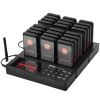 VEVOR Restaurant Pager System, Wireless 400m Long Range Lineup Waiting Queue Signal, Guest Customer Calling Beepers with Vibration & Flashing